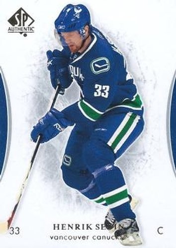 #91 Henrik Sedin - Vancouver Canucks - 2007-08 SP Authentic Hockey