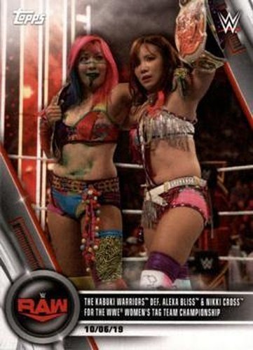 #91 The Kabuki Warriors def. Alexa Bliss & Nikki Cross for the WWE Women's Tag Team Championship - 2020 Topps WWE Women's Division Wrestling