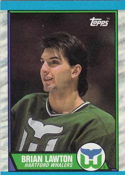 #91 Brian Lawton - Hartford Whalers - 1989-90 Topps Hockey