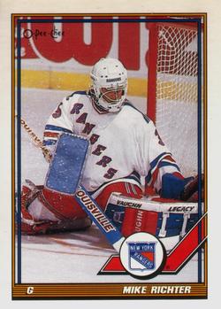 #91 Mike Richter - New York Rangers - 1991-92 O-Pee-Chee Hockey