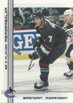 #91 Brendan Morrison - Vancouver Canucks - 2000-01 Be a Player Memorabilia Hockey
