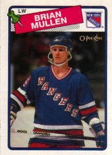 #91 Brian Mullen - New York Rangers - 1988-89 O-Pee-Chee Hockey