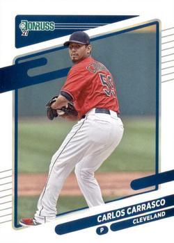 #91 Carlos Carrasco - Cleveland Indians - 2021 Donruss Baseball