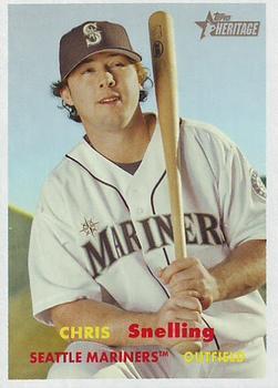 #91 Chris Snelling - Seattle Mariners - 2006 Topps Heritage Baseball