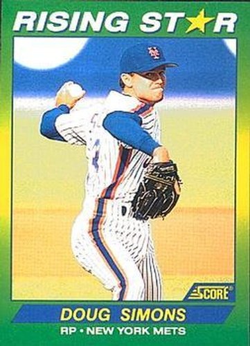 #91 Doug Simons - New York Mets - 1992 Score 100 Rising Stars Baseball