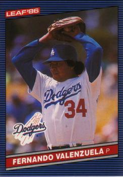#91 Fernando Valenzuela - Los Angeles Dodgers - 1986 Leaf Baseball