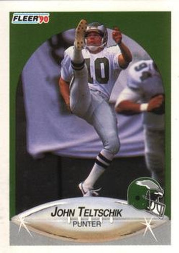 #91 John Teltschik - Philadelphia Eagles - 1990 Fleer Football