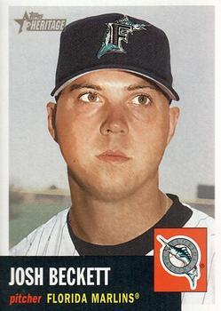 #91 Josh Beckett - Florida Marlins - 2002 Topps Heritage Baseball