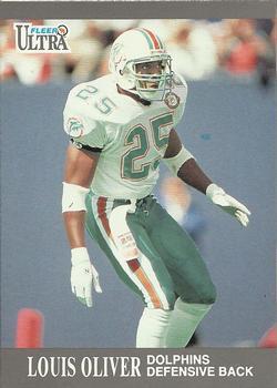 #91 Louis Oliver - Miami Dolphins - 1991 Ultra Football