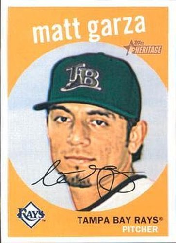 #91 Matt Garza - Tampa Bay Rays - 2008 Topps Heritage Baseball