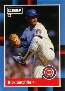 #91 Rick Sutcliffe - Chicago Cubs - 1988 Leaf Baseball