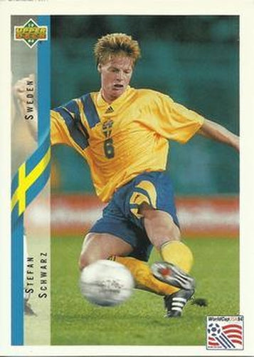 #91 Stefan Schwarz - Sweden - 1994 Upper Deck World Cup Contenders English/Spanish Soccer