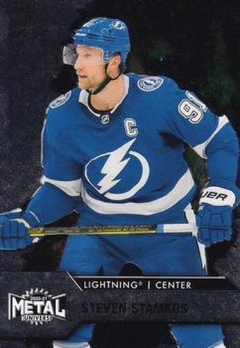 #91 Steven Stamkos - Tampa Bay Lightning - 2020-21 Skybox Metal Universe Hockey