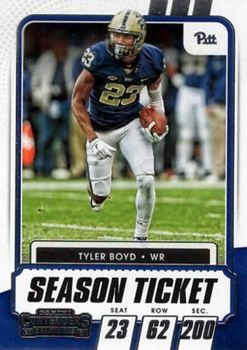 #91 Tyler Boyd - Pittsburgh Panthers - 2021 Panini Contenders Draft Picks Football