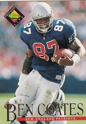 #91 Ben Coates - New England Patriots - 1994 Pro Line Live Football