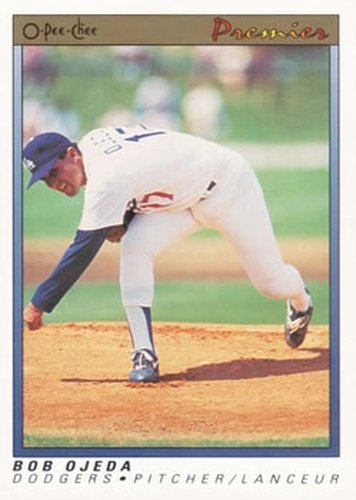 #91 Bob Ojeda - Los Angeles Dodgers - 1991 O-Pee-Chee Premier Baseball