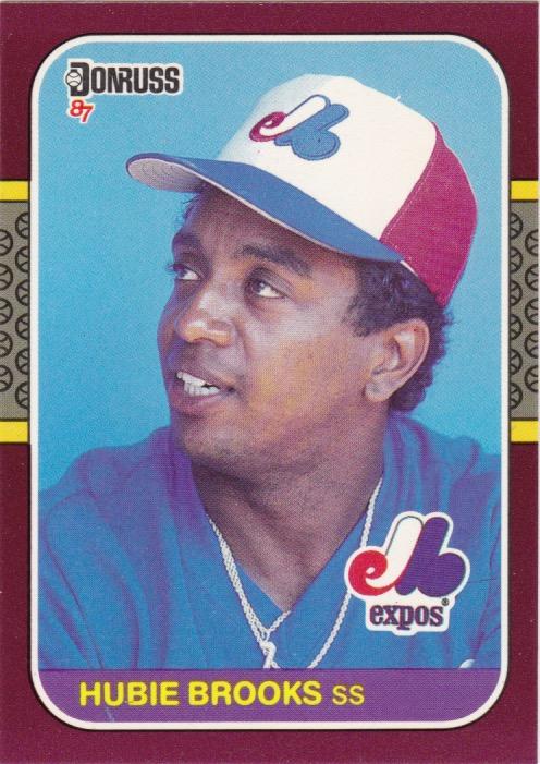 #91 Hubie Brooks - Montreal Expos - 1987 Donruss Opening Day Baseball