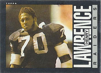 #291 Henry Lawrence - Los Angeles Raiders - 1985 Topps Football