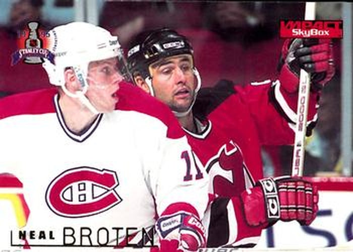 #91 Neal Broten - New Jersey Devils - 1995-96 SkyBox Impact Hockey