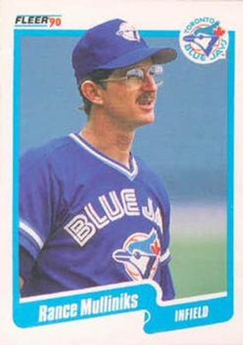 #91 Rance Mulliniks - Toronto Blue Jays - 1990 Fleer USA Baseball
