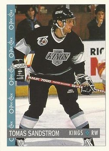 #91 Tomas Sandstrom - Los Angeles Kings - 1992-93 O-Pee-Chee Hockey