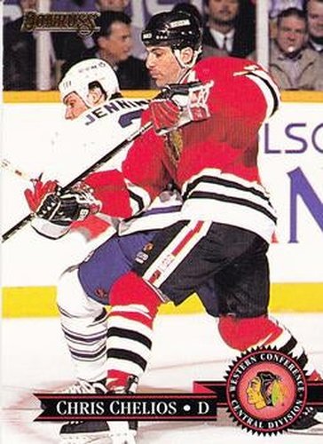 #91 Chris Chelios - Chicago Blackhawks - 1995-96 Donruss Hockey
