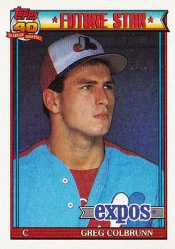 #91 Greg Colbrunn - Montreal Expos - 1991 Topps Baseball
