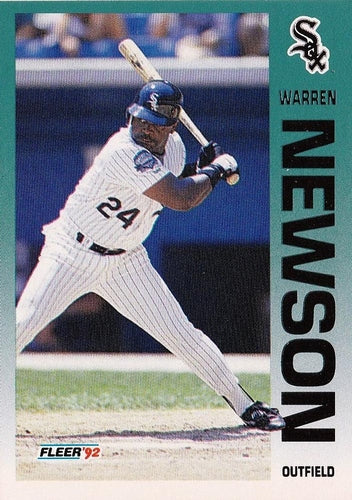 #91 Warren Newson - Chicago White Sox - 1992 Fleer Baseball