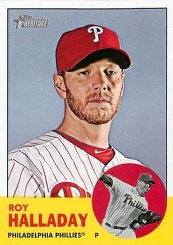 #91a Roy Halladay - Philadelphia Phillies - 2012 Topps Heritage Baseball