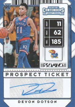 #91b Devon Dotson - Kansas Jayhawks - 2020 Panini Contenders Draft Picks Basketball