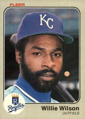 #128 Willie Wilson - Kansas City Royals - 1983 Fleer Baseball