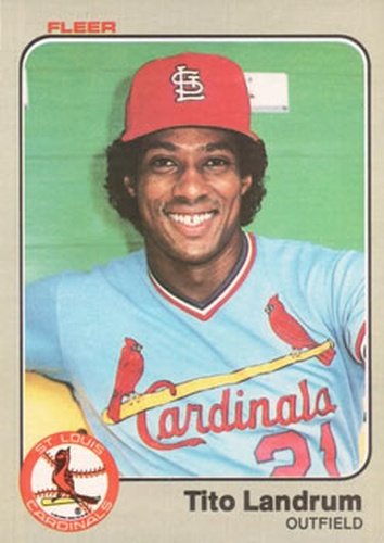 #13 Tito Landrum - St. Louis Cardinals - 1983 Fleer Baseball