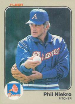 #143 Phil Niekro - Atlanta Braves - 1983 Fleer Baseball