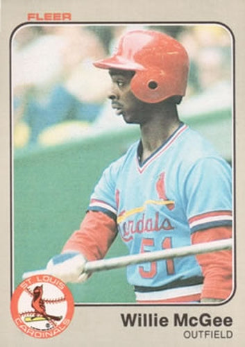 #15 Willie McGee - St. Louis Cardinals - 1983 Fleer Baseball