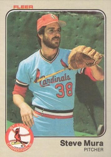 #16 Steve Mura - St. Louis Cardinals - 1983 Fleer Baseball