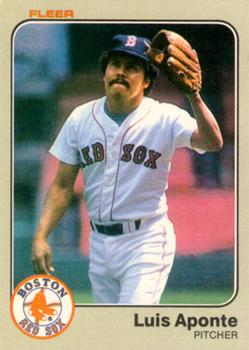 #178 Luis Aponte - Boston Red Sox - 1983 Fleer Baseball