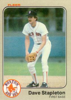 #196 Dave Stapleton - Boston Red Sox - 1983 Fleer Baseball