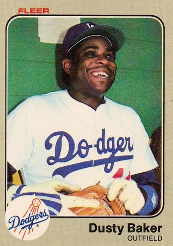 #201 Dusty Baker - Los Angeles Dodgers - 1983 Fleer Baseball