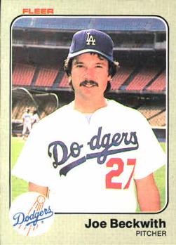 #202 Joe Beckwith - Los Angeles Dodgers - 1983 Fleer Baseball