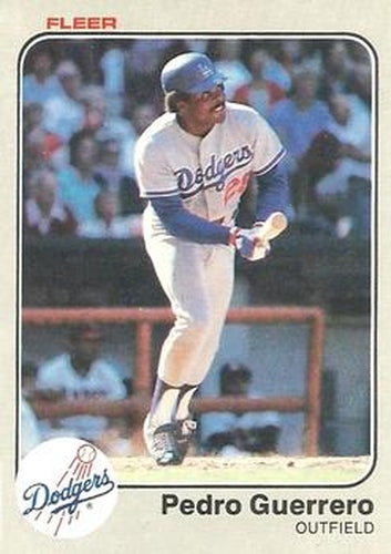 #207 Pedro Guerrero - Los Angeles Dodgers - 1983 Fleer Baseball