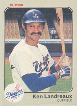 #210 Ken Landreaux - Los Angeles Dodgers - 1983 Fleer Baseball