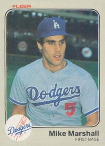 #211 Mike Marshall - Los Angeles Dodgers - 1983 Fleer Baseball