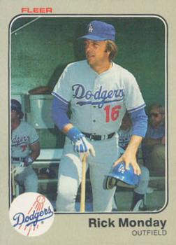 #213 Rick Monday - Los Angeles Dodgers - 1983 Fleer Baseball