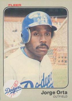 #215 Jorge Orta - Los Angeles Dodgers - 1983 Fleer Baseball