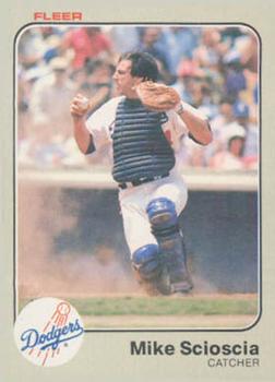 #221 Mike Scioscia - Los Angeles Dodgers - 1983 Fleer Baseball