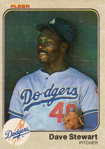 #222 Dave Stewart - Los Angeles Dodgers - 1983 Fleer Baseball