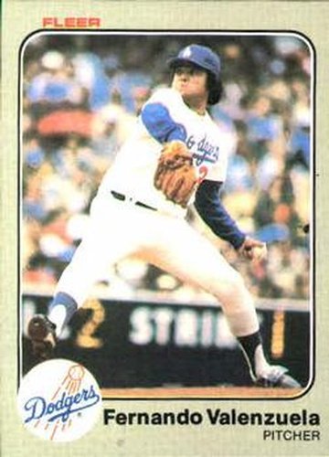 #224 Fernando Valenzuela - Los Angeles Dodgers - 1983 Fleer Baseball