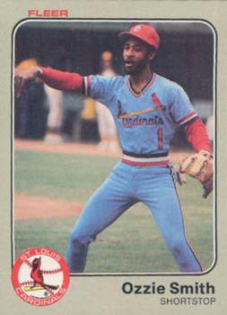 #22 Ozzie Smith - St. Louis Cardinals - 1983 Fleer Baseball