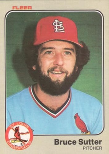 #24 Bruce Sutter - St. Louis Cardinals - 1983 Fleer Baseball