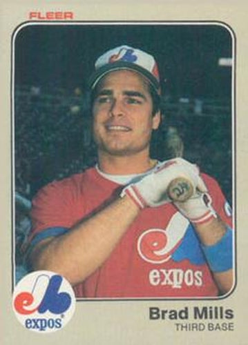 #288 Brad Mills - Montreal Expos - 1983 Fleer Baseball
